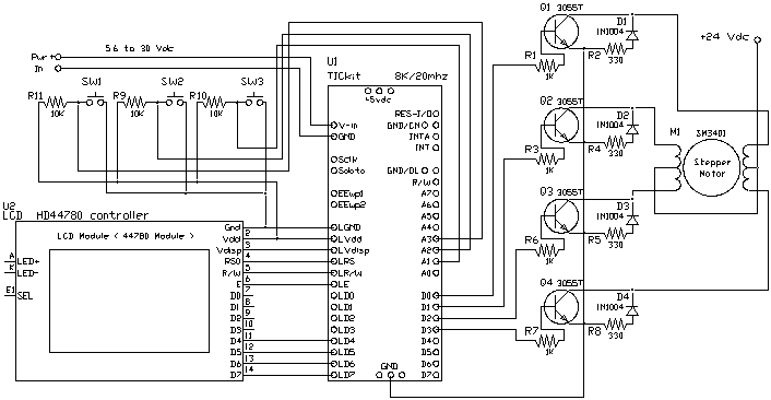 Schematic of stepper circuit